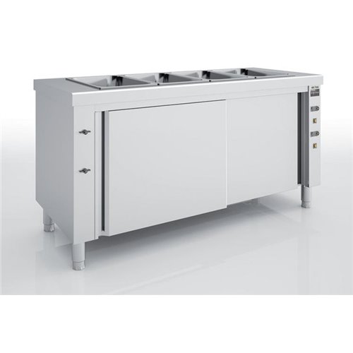 Meuble bain-marie sec en inox - MBSN-225 - CODIGEL