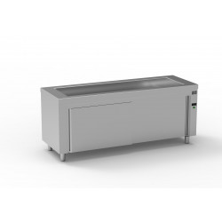Meuble bain-marie sec en inox