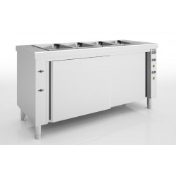 Meuble bain-marie sec en inox