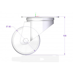 Kit 4 roulettes pour VE-12...