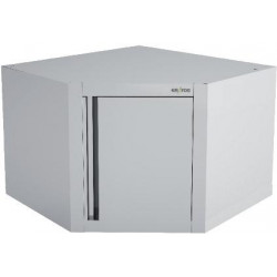 Armoire d'angle murale en inox