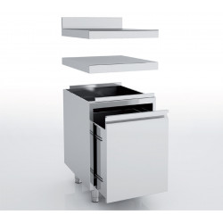 Meuble neutre en inox -...