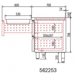 Kit tiroir pour meuble 700...