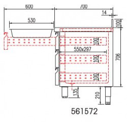 Kit tiroir pour meuble 700...
