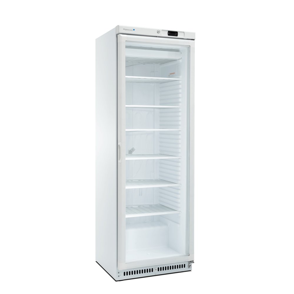 Armoire Série 430 Négative 1 porte - Extérieur blanc - Porte vitrée