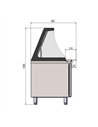 Meuble salade-bar 800 - 2 portes pleines