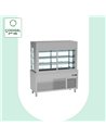 Meuble avec cuve + vitrine réfrigérée 3 niveaux