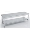 Table soubassement centrale série 600 - Avec étagère - 1800 x 600
