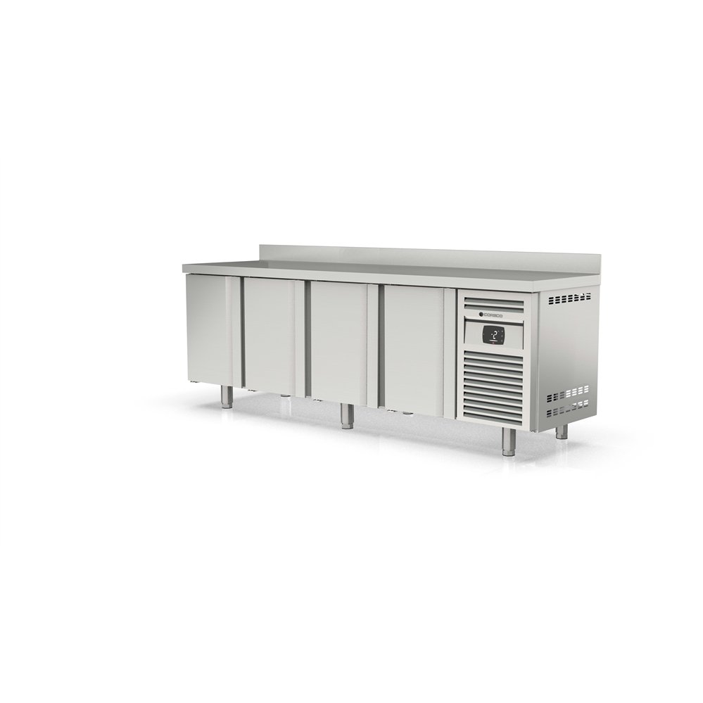 Meuble avec évier 600 positif - 4 portes pleines