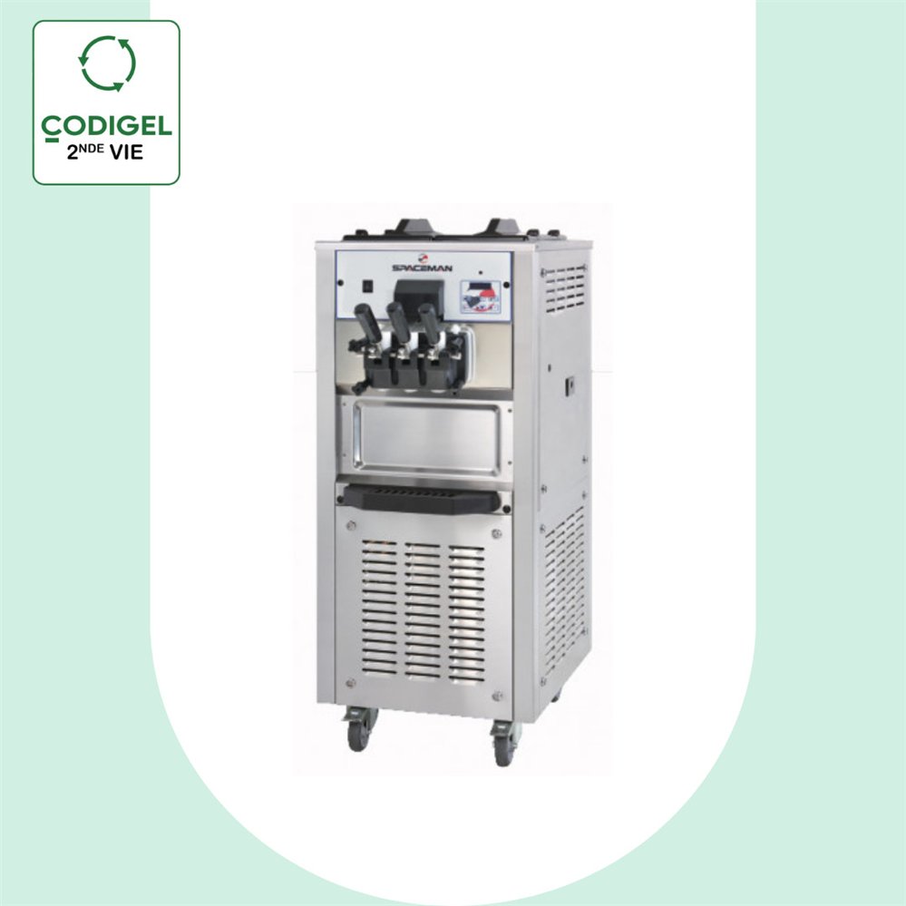 Machine à glaces soft et frozen yogurts - Sur roulettes - Débits intensifs - 2 parfums + panachage - 2 x 12 L