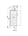 Armoire GN1/1 côtés emboutis positive 1 porte