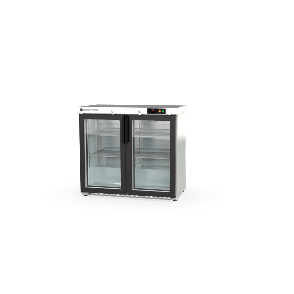 Arrière-bar positif H.850 2 p. vitrées battantes