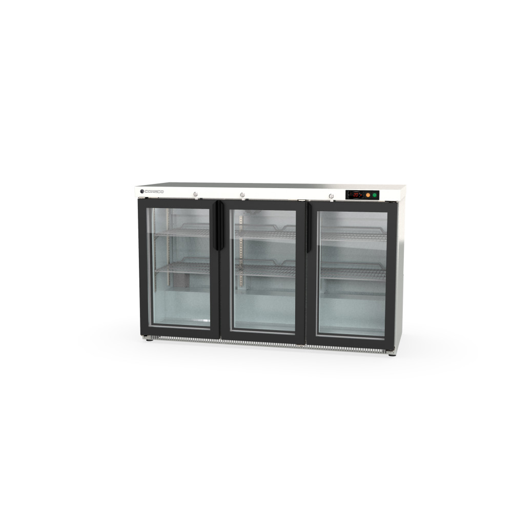 Arrière-bar positif H.850 3 p. vitrées battantes