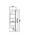 Armoire d'exposition positive 1 porte
