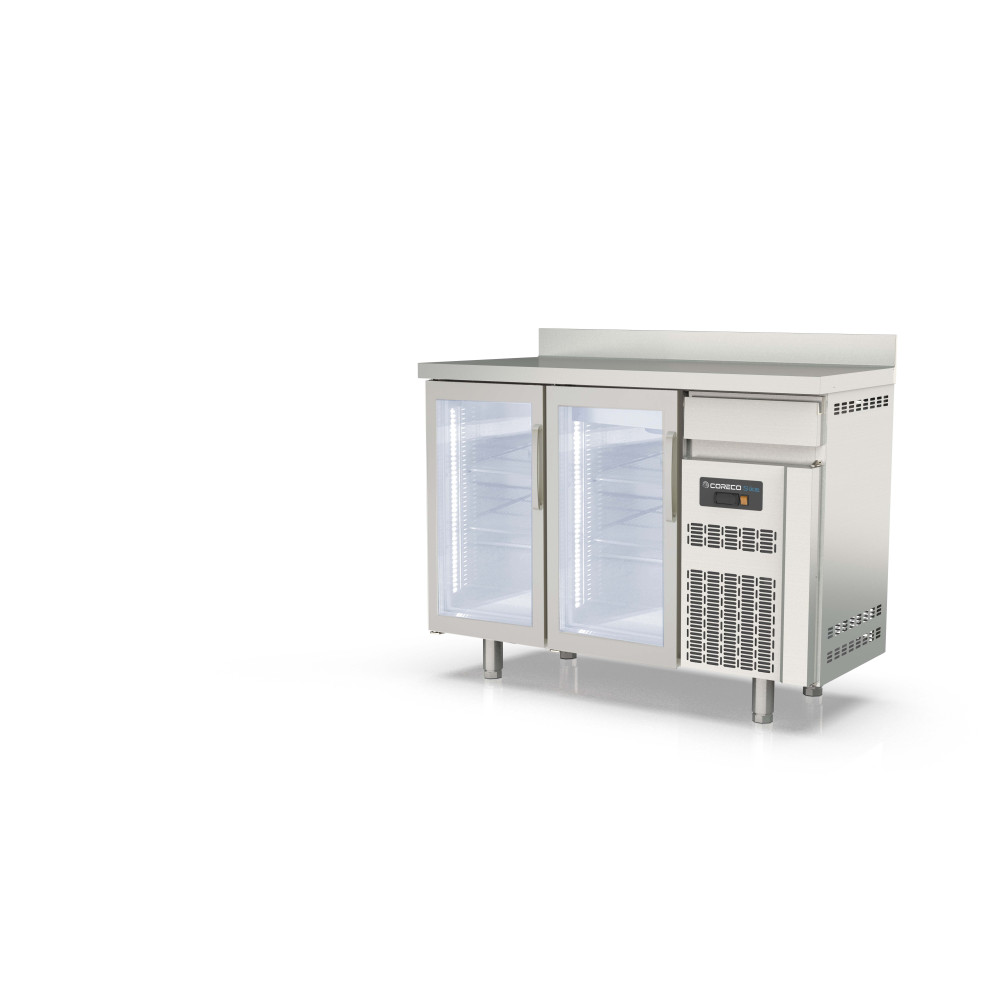 Arrière bar 600 positif S-Line - 2 portes vitrées