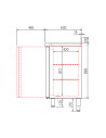 Arrière bar 600 positif S-Line - 4 portes vitrées