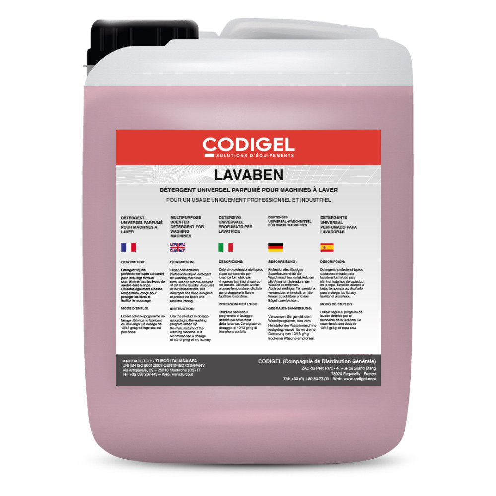 Détergent liquide professionnel super concentré pour lave-linges - Conditionnement : bidon de 20KG