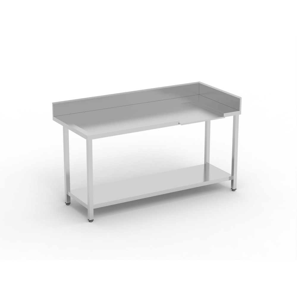 Table droite entrée/sortie - Accroche à gauche - Avec étagère