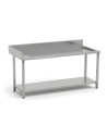 Tables en angle entrée / sortie lave-vaisselle - Avec étagère