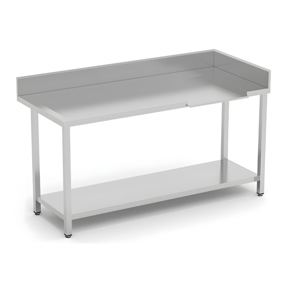 Tables en angle entrée / sortie lave-vaisselle - Avec étagère