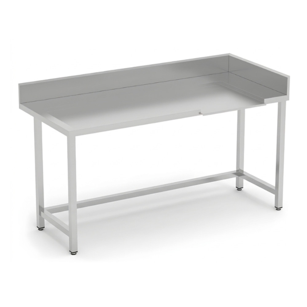 Tables en angle entrée / sortie lave-vaisselle - Avec renfort