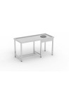 Table de débarrassage avec TVO avec renfort - Longueur 1200 mm