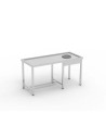 Table de débarrassage avec TVO avec renfort - Longueur 2000 mm