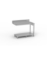 Table entrée/sortie - Accroche droite - SANS bac - Avec étagère - Longueur 1200 mm
