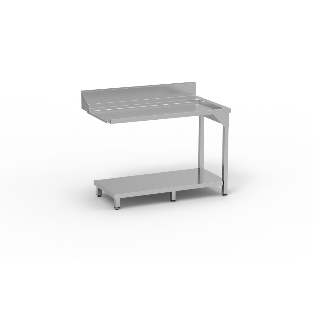 Table entrée/sortie - Accroche droite - SANS bac - Avec étagère - Longueur 800 mm
