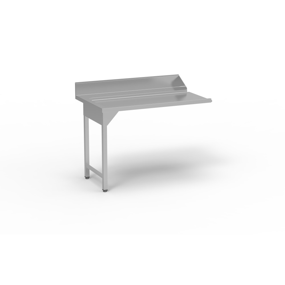 Table entrée/sortie - Accroche droite - SANS bac - Sans étagère - Longueur 1200 mm
