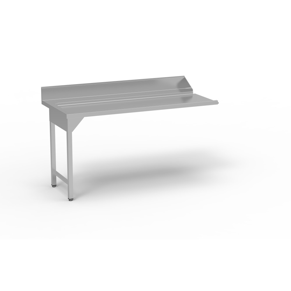 Table entrée/sortie - Accroche droite - SANS bac - Sans étagère - Longueur 1600 mm