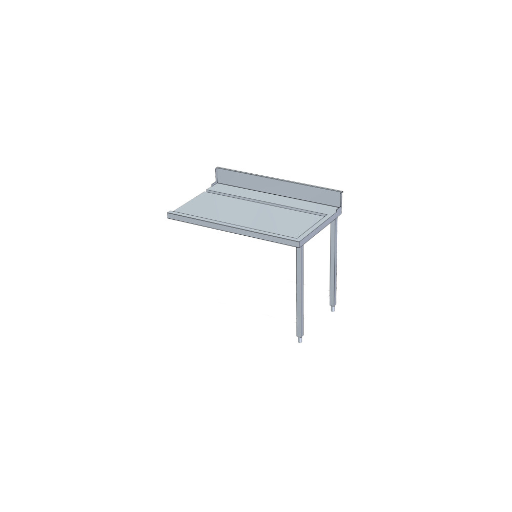 Table entrée/sortie - Accroche droite - SANS bac - Sans étagère - Longueur 800 mm