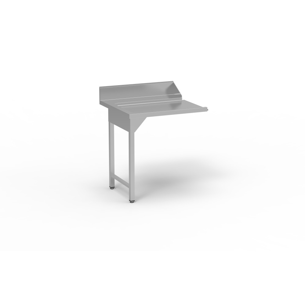 Table entrée/sortie - Accroche droite - SANS bac - Sans étagère - Longueur 800 mm