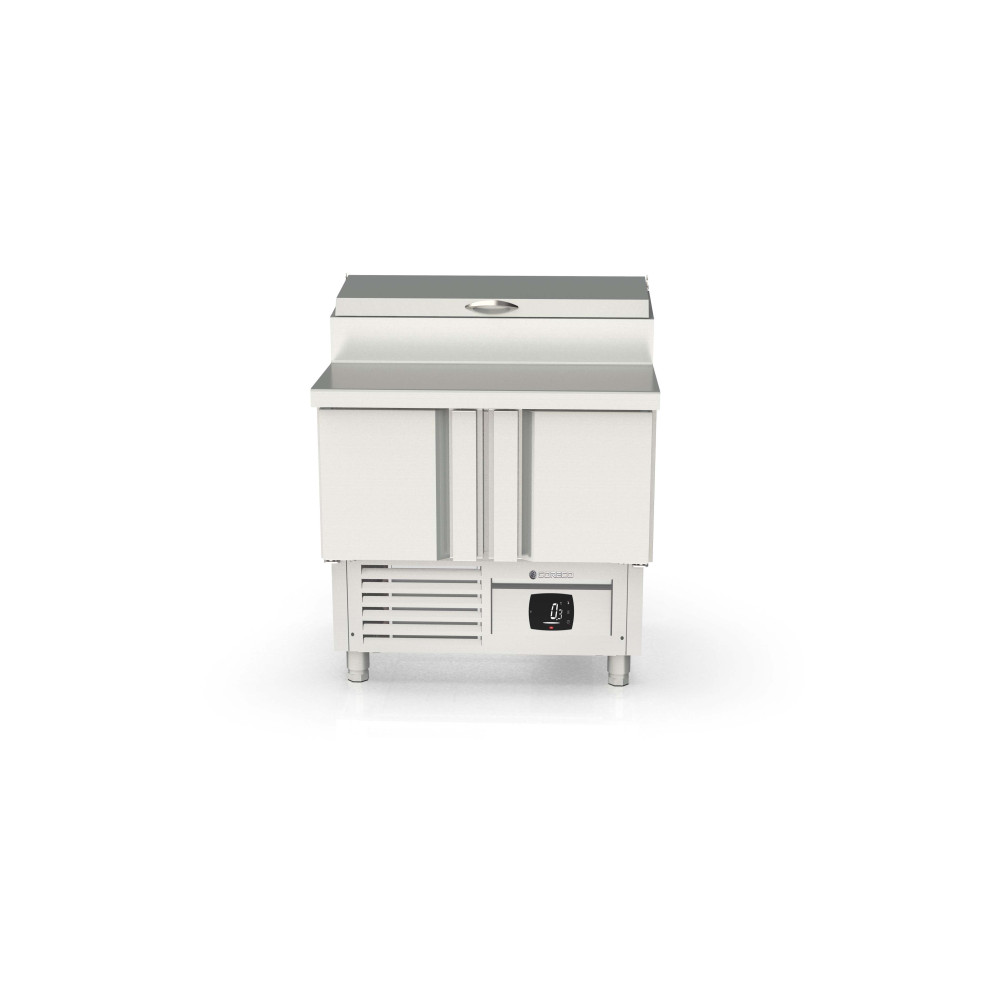 Meuble saladette 700 positif - 2 portes