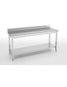 Table adossée série 600 - Avec étagère - 1400 x 600