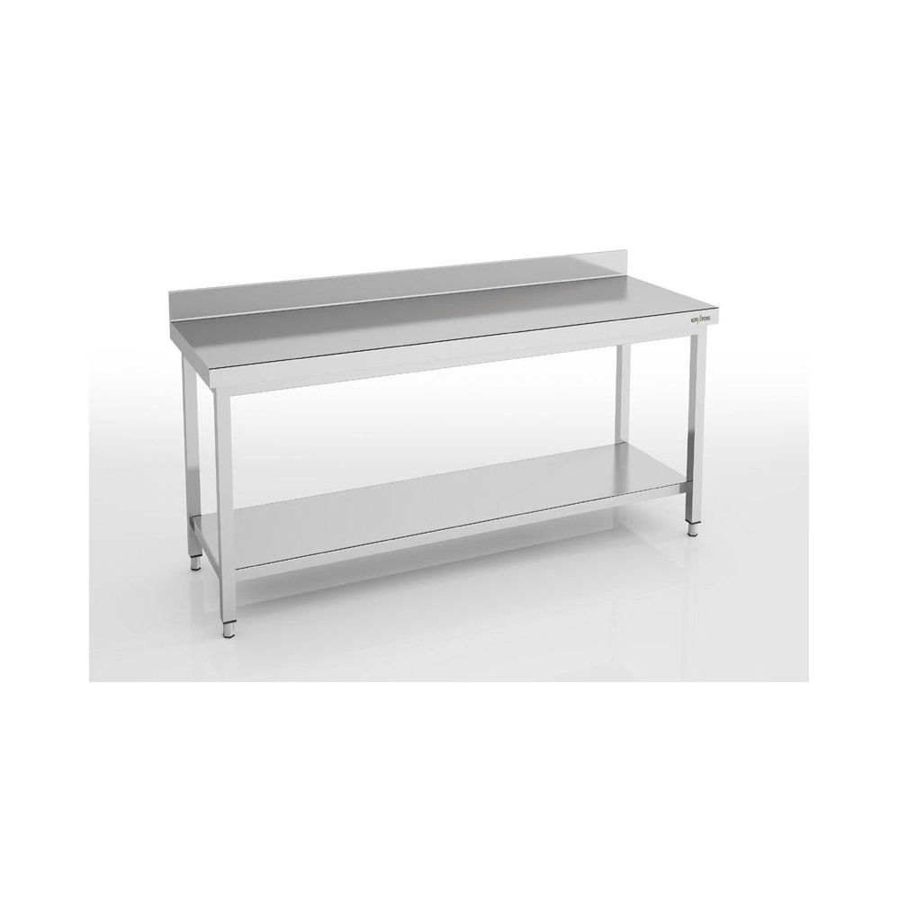 Table adossée série 600 - Avec étagère - 1400 x 600