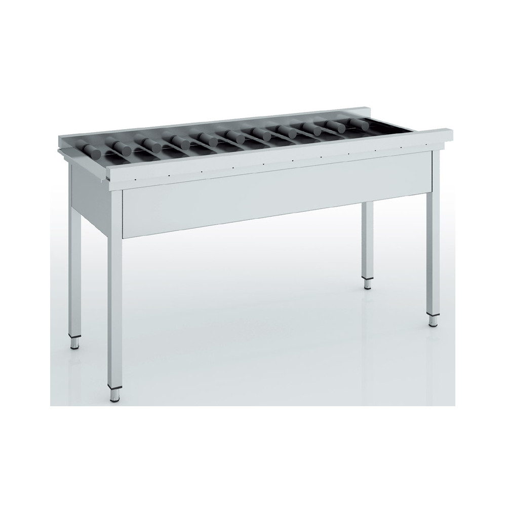 Table d'entrée/sortie à rouleaux - Forme droite - Longueur 1100 mm