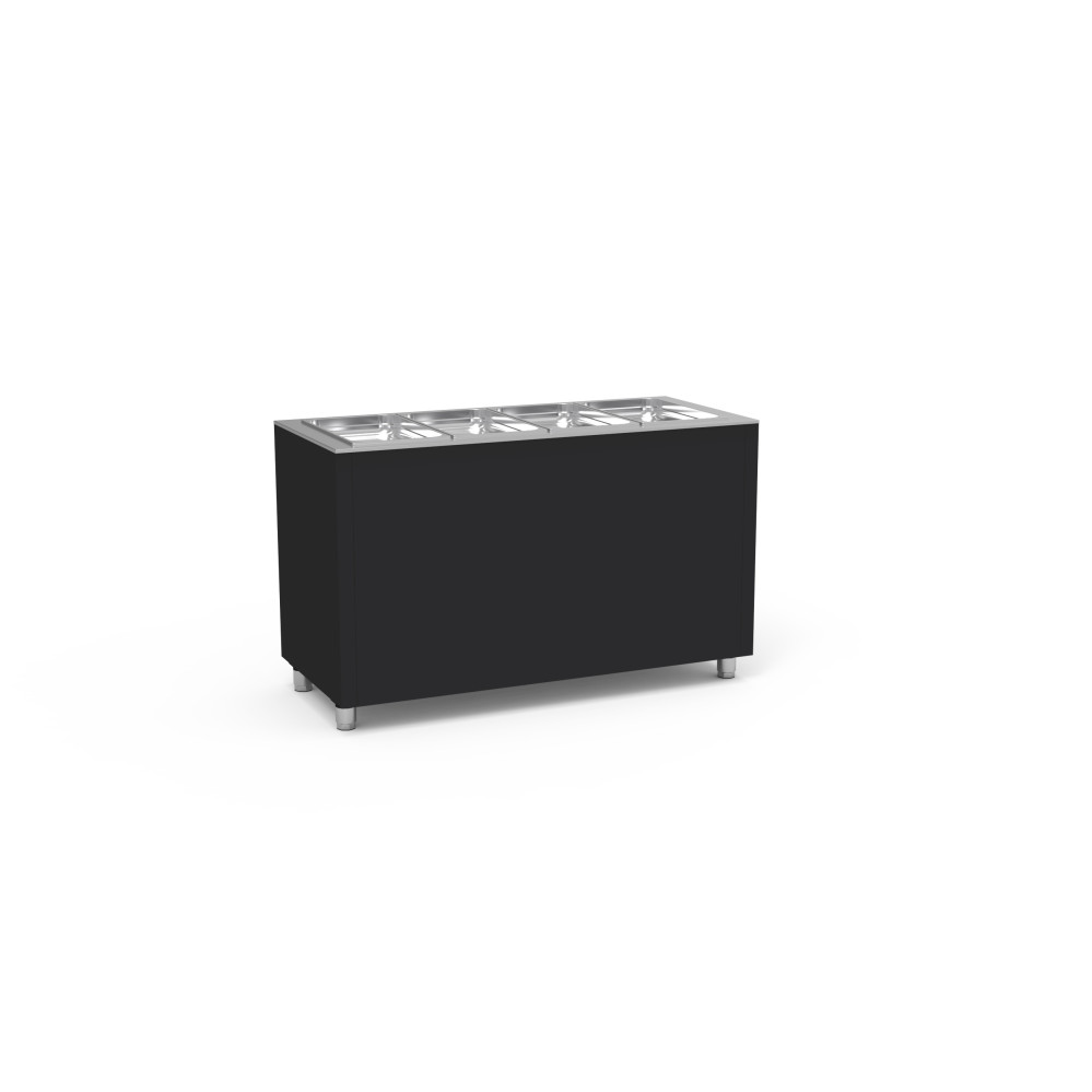 Modules vente à emporter Bain-marie sec GN1/1  Couleur noir (RAL-9005)