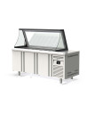 Meuble salade-bar 800 - 3 portes pleines