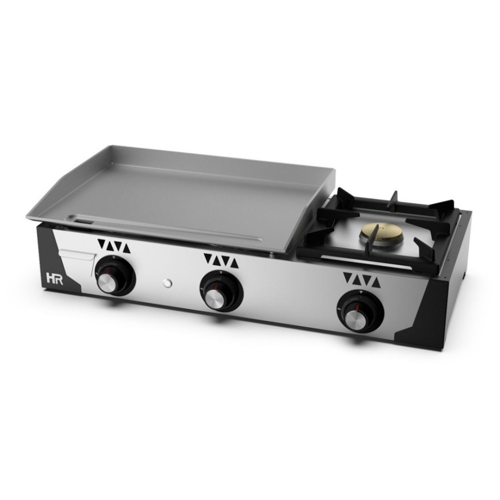 Plancha gaz - Acier rectifié 6 mm + réchaud