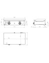 Plancha gaz 15 mm - Revêtement chrome