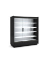 Vitrine murale supermarche gamme CLOVER - Hauteur 2m - Profondeur 650 mm - Avec portes vitrees