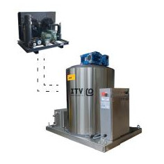 Machine à écailles REMOTE - Prod. (24H): +/- 10000kg  - Glace à écailles (1,5 - 2,2mm)