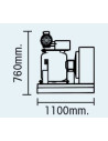 Machine à écailles SPLIT - Prod. (24H): +/- 400kg  - Glace à écailles (1,5 - 2,2mm)