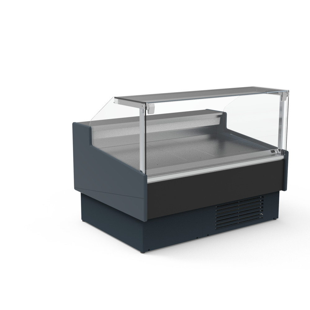Vitrine réfrigérée avec vitre relevable prof 1200 - Vitre double droite - Longueur 1623 - Avec réserve