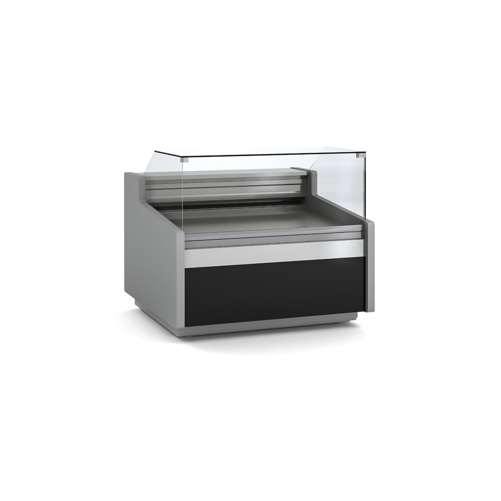 Vitrine horizontale pâtissière prof 960 - Vitre droite double basse - Longueur 1265