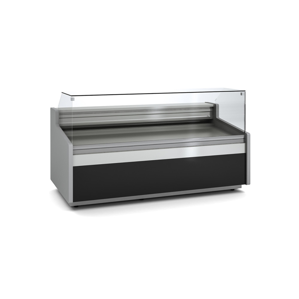 Vitrine horizontale pâtissière prof 960 - Vitre droite double basse - Longueur 1985
