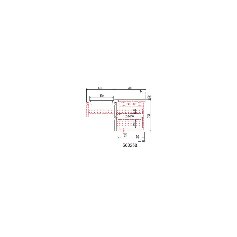 Kit tiroir pour meuble 700 MRG/MCG/MFC