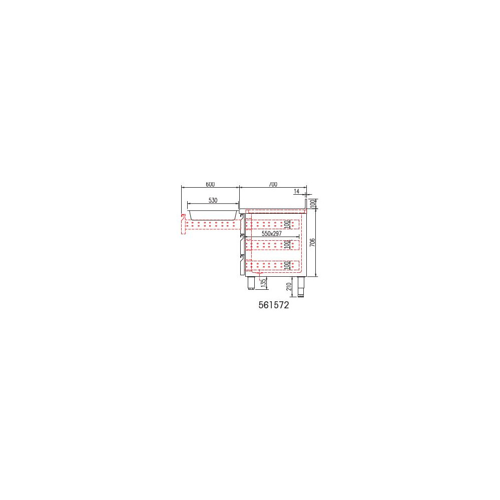 Kit tiroir pour meuble 700 MRG/MCG/MFC