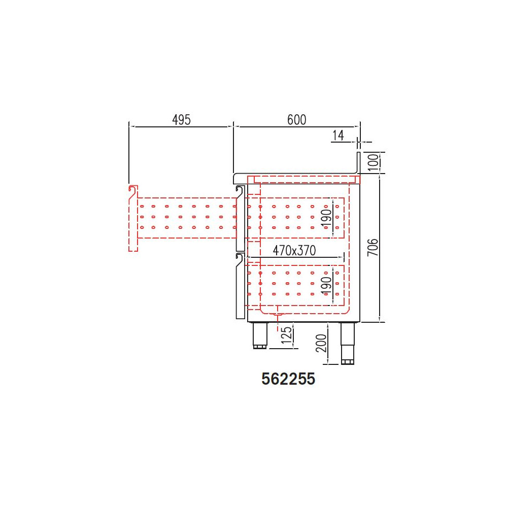 Kit tiroir pour meuble 600 TSR-S